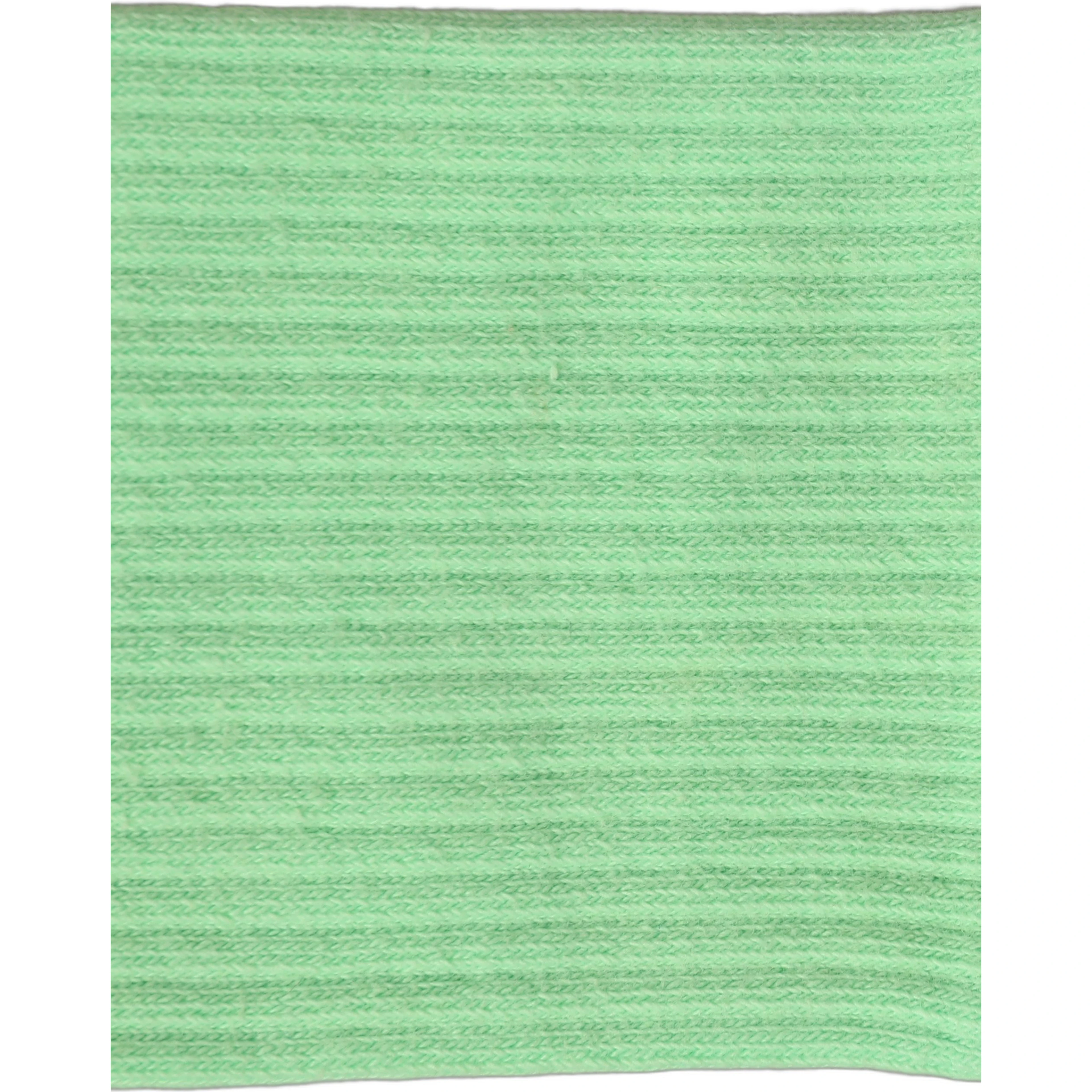 Green Cotton Ribbed Mid Calf Women Accessory Socks