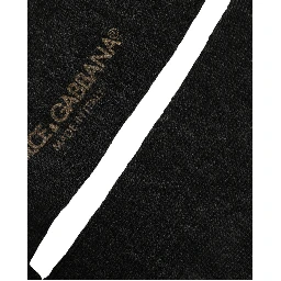 Black Wool DG Logo Mid Calf Accessory Socks