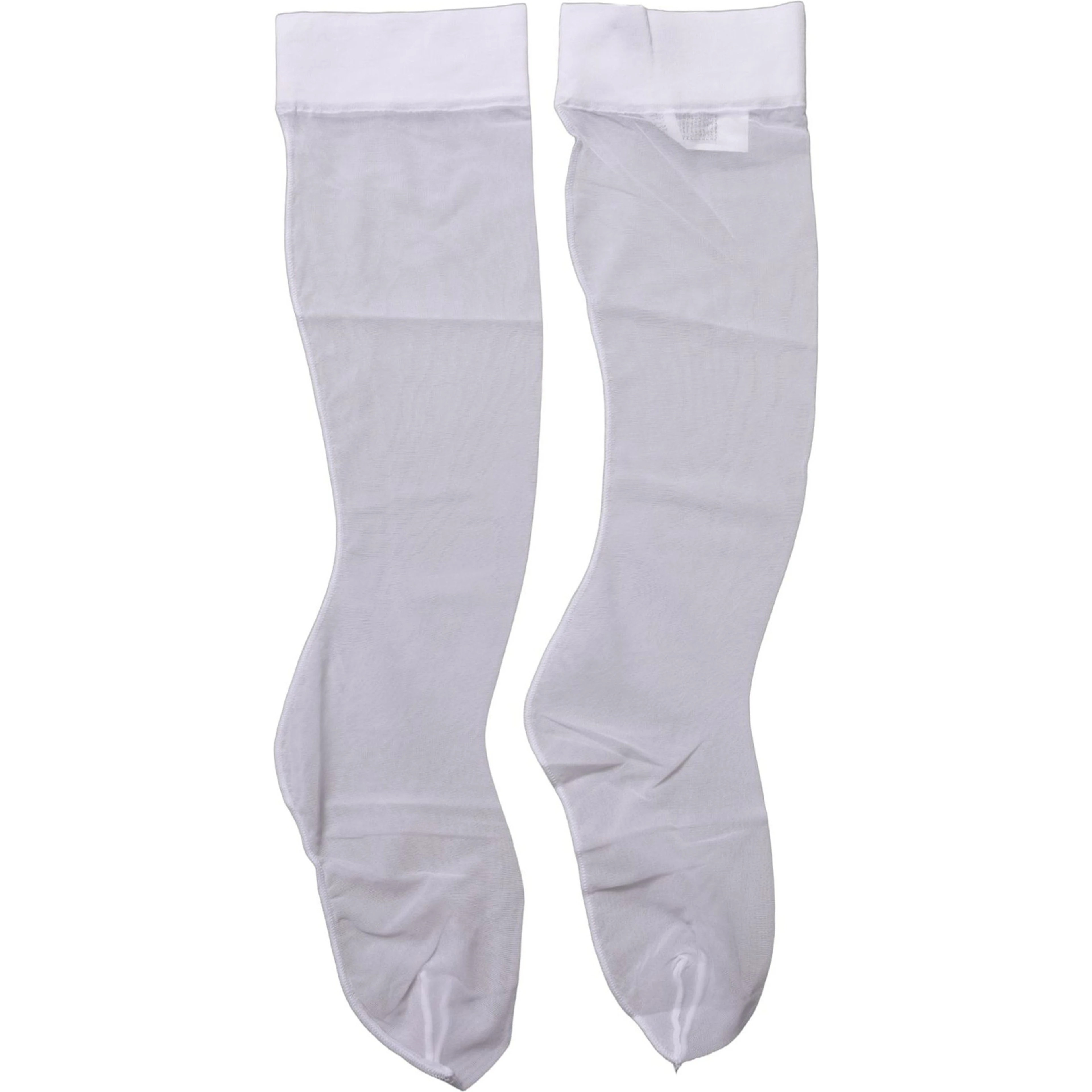 White Knee High Sheer Nylon Accessory Socks