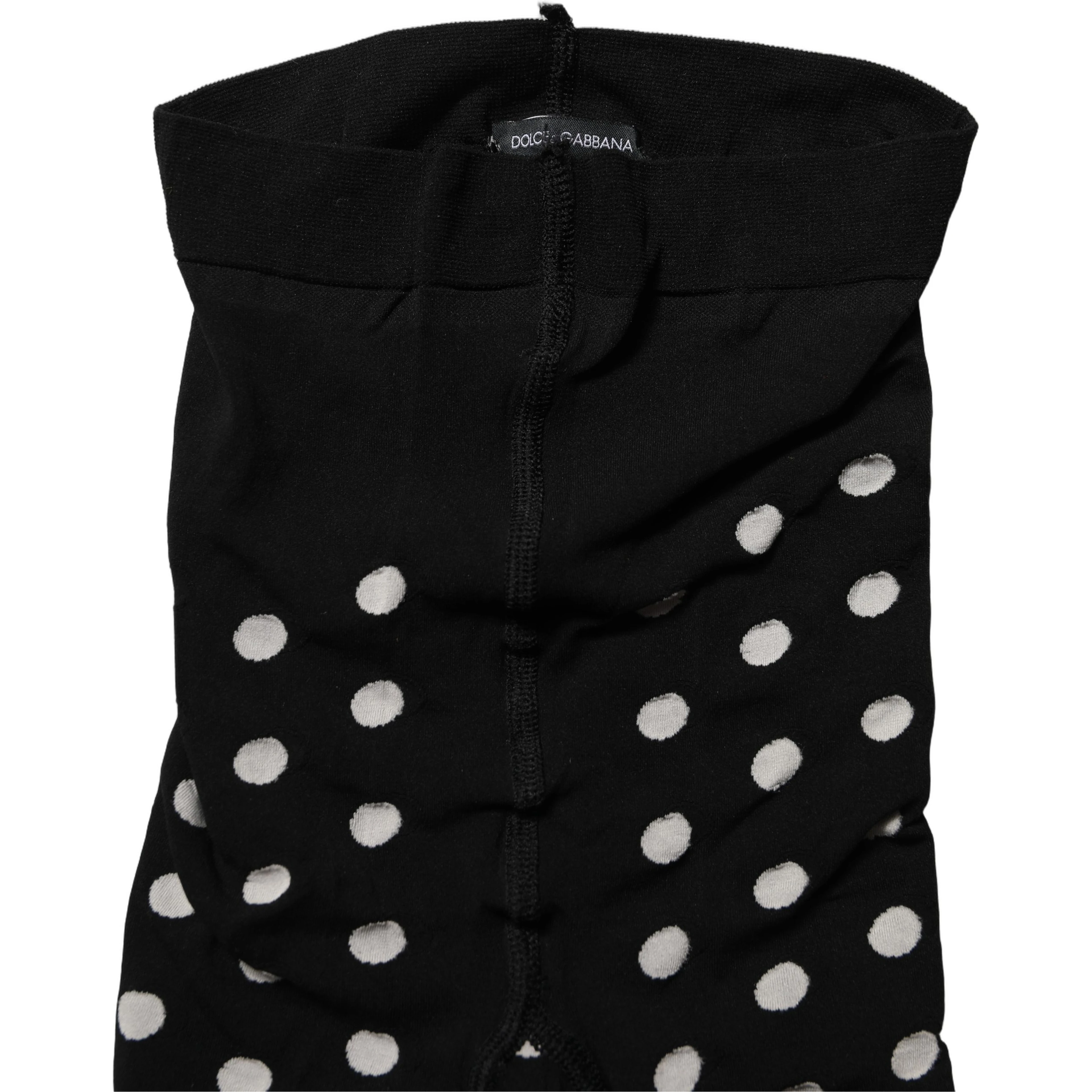Black Polka Dot Fishnet Pantyhose Stockings Socks