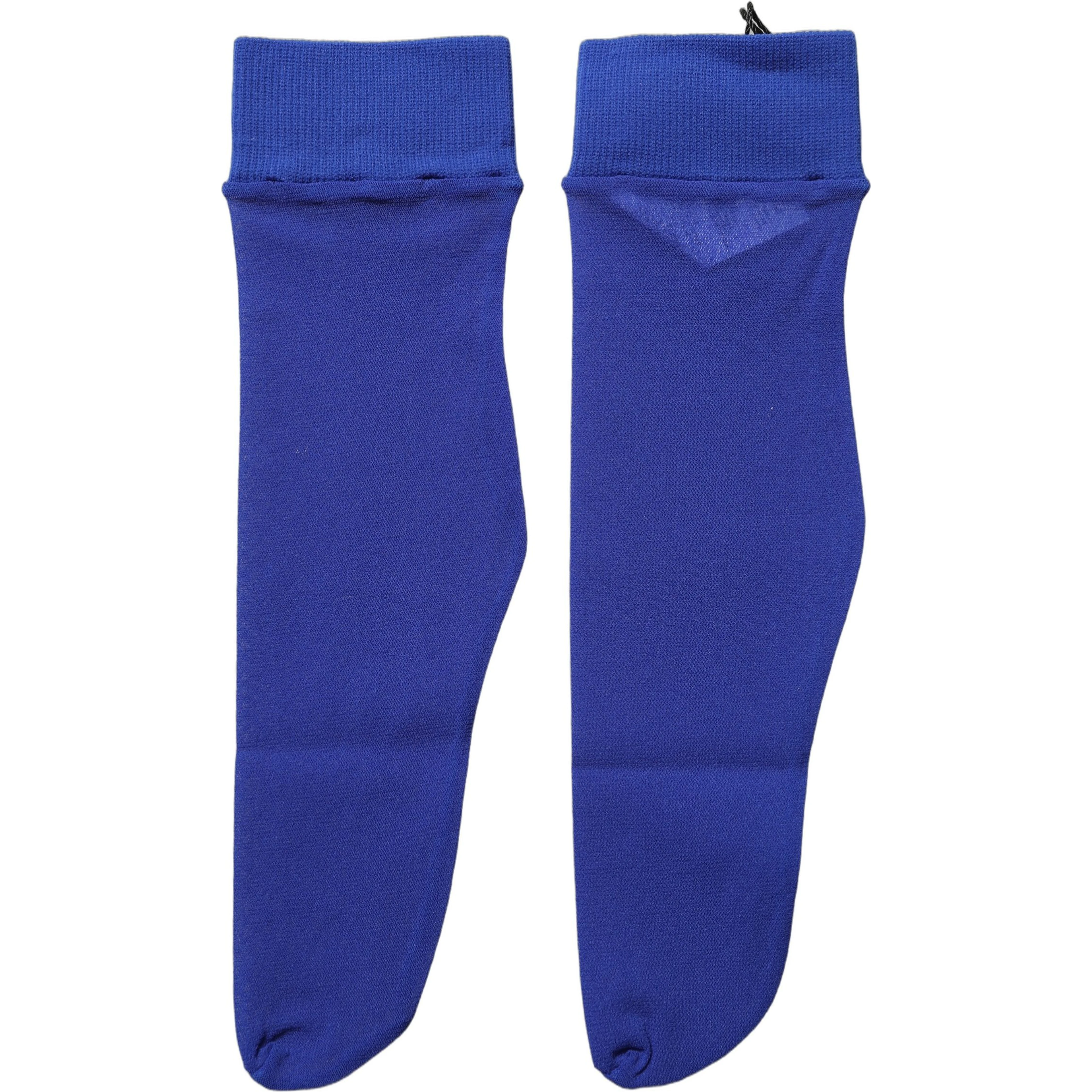 Royal Blue Mid Calf Sheer Nylon Accessory Socks
