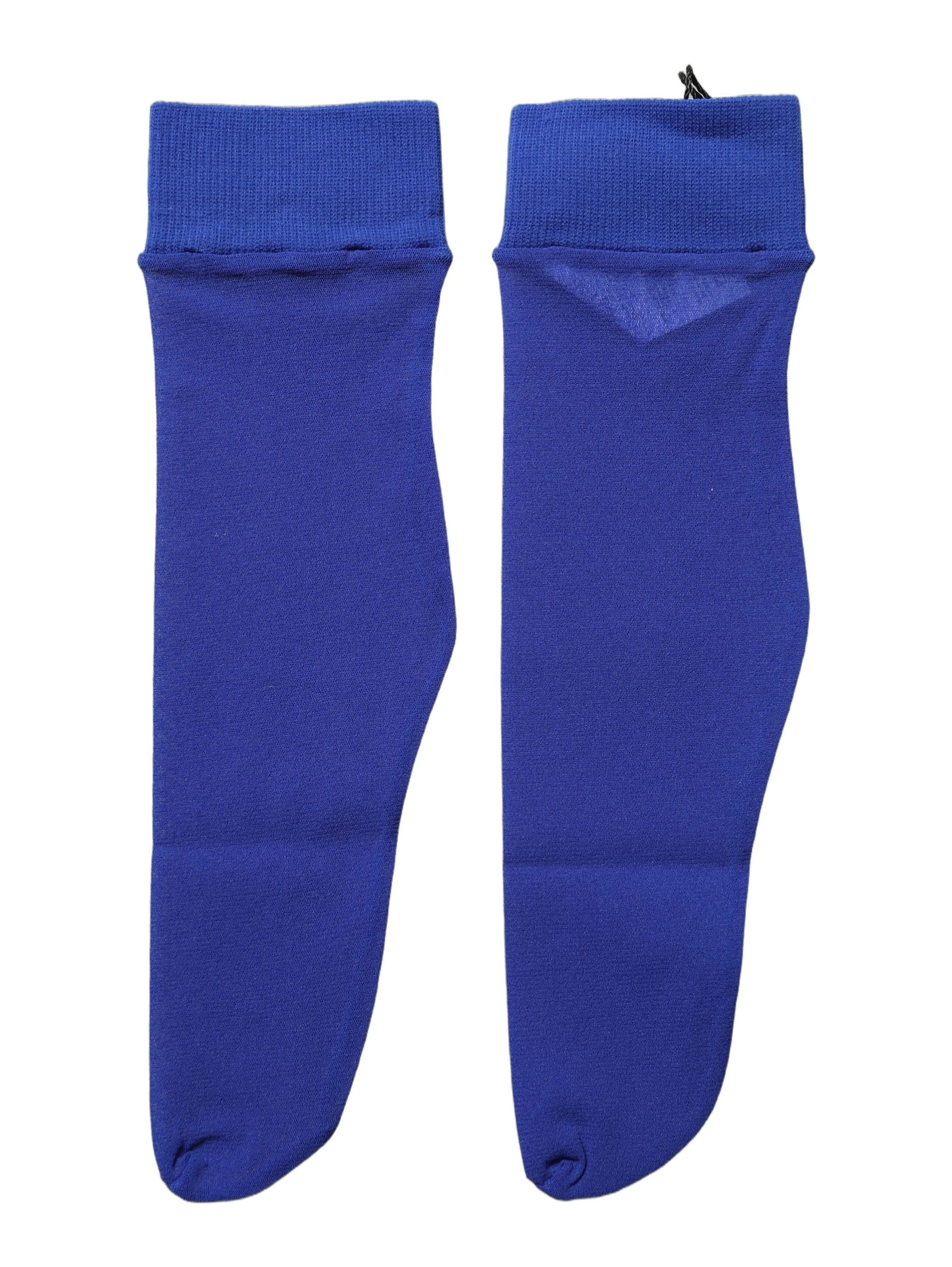 Royal Blue Mid Calf Sheer Nylon Accessory Socks