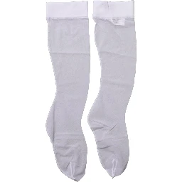 White Knee High Sheer Nylon Accessory Socks
