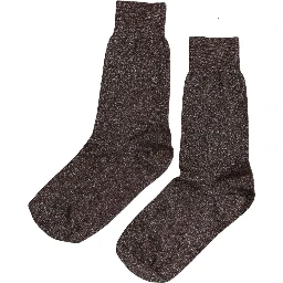 Dark Brown Viscose Mid Calf Accessory Socks