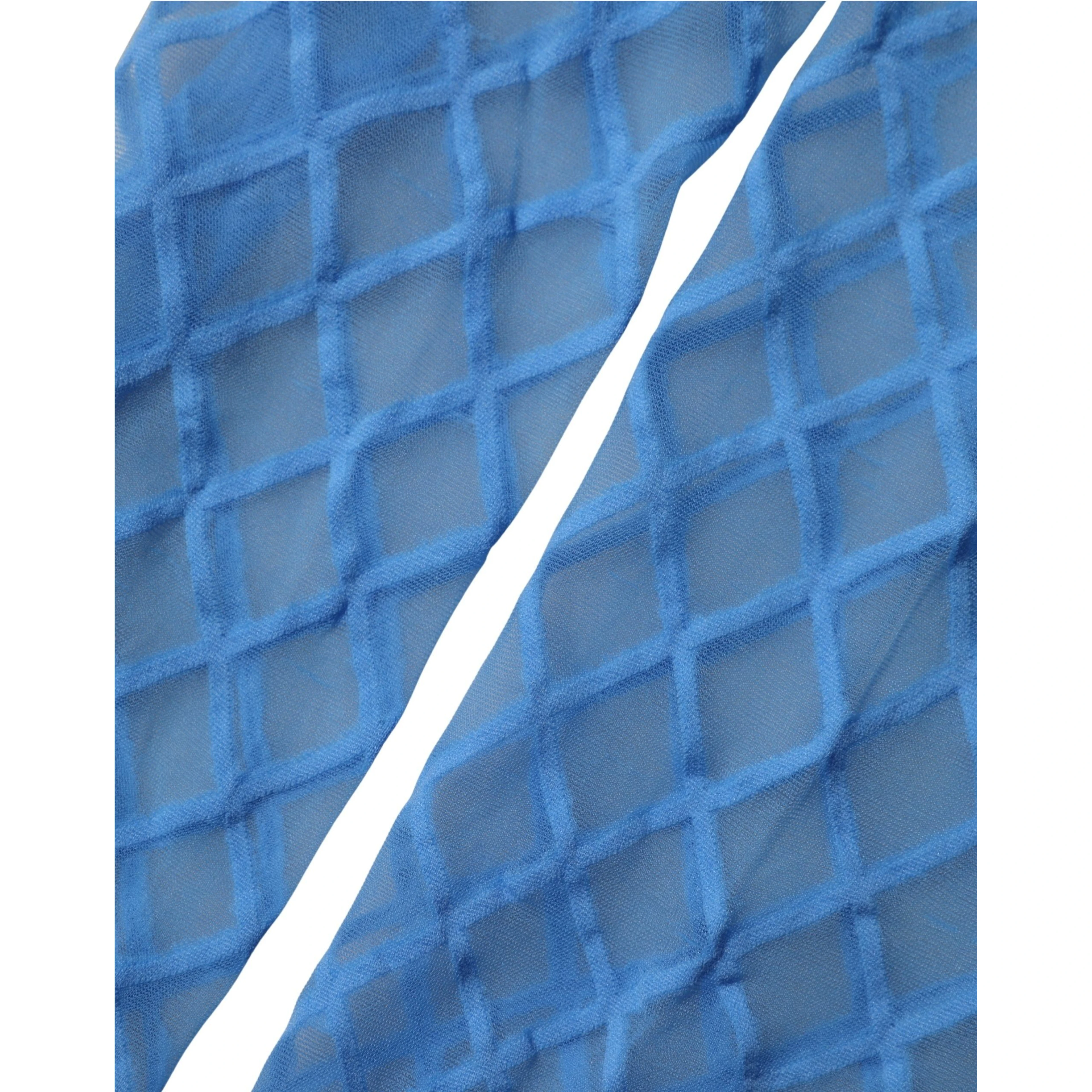 Light Blue Nylon Fishnet Pantyhose Stockings Socks