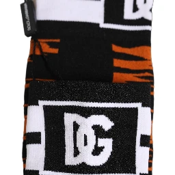 Orange Black Tiger Stripe Knee High Accessory Socks