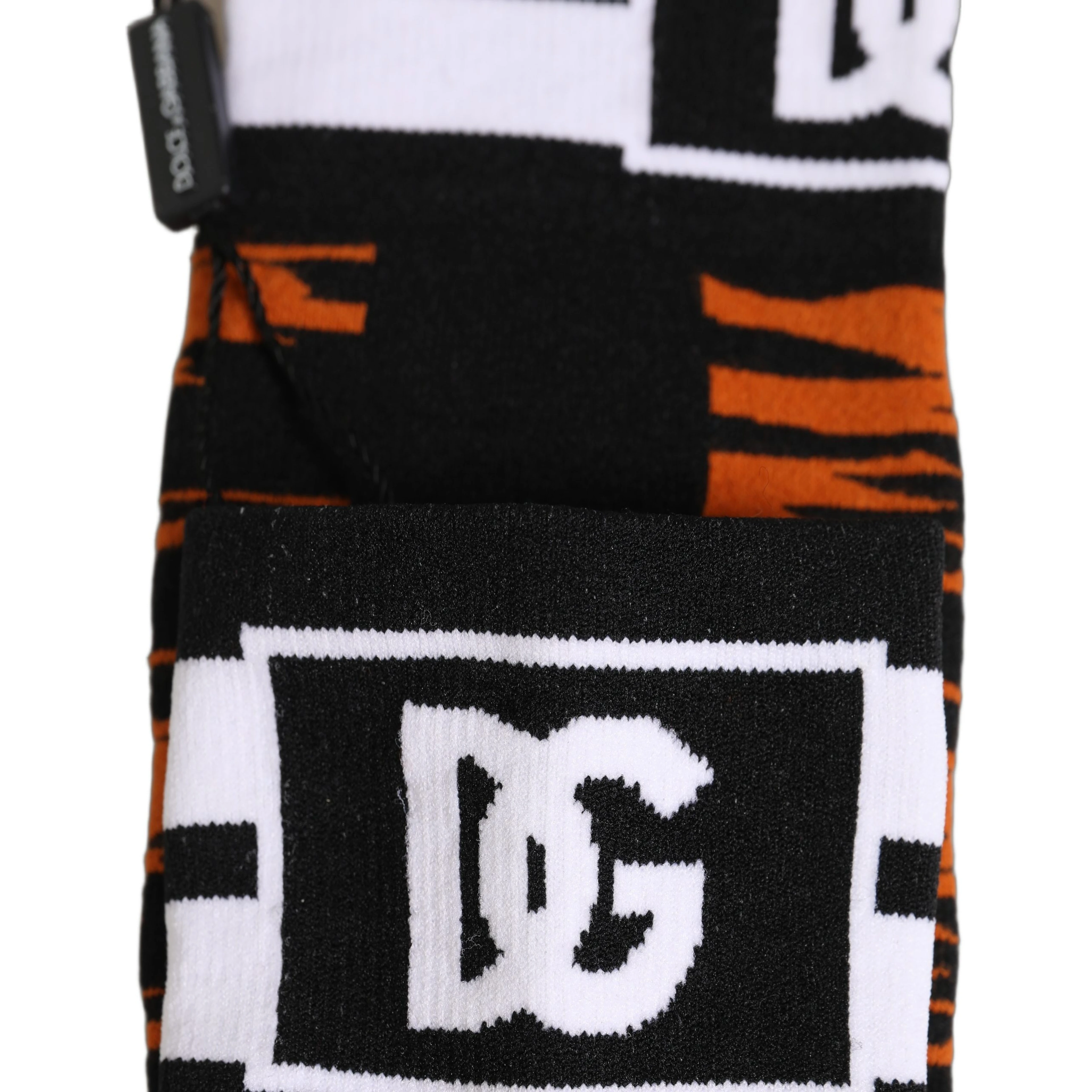Orange Black Tiger Stripe Knee High Accessory Socks