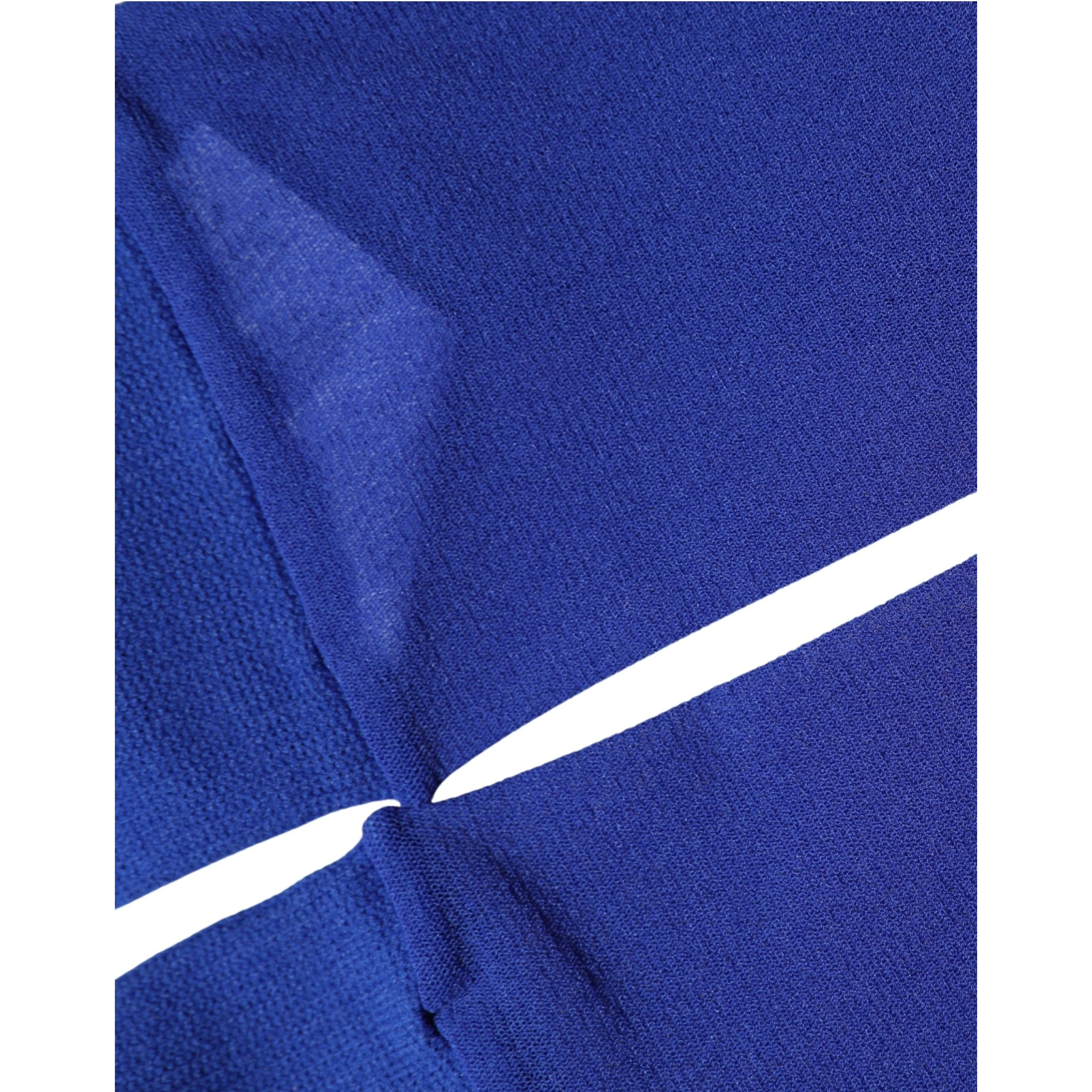 Royal Blue Mid Calf Sheer Nylon Accessory Socks