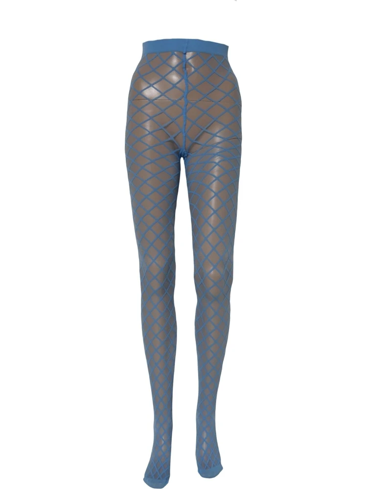 Light Blue Nylon Fishnet Pantyhose Stockings Socks alternative
