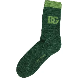 Green DG Logo Nylon Mid Calf Accessory Socks