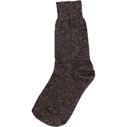 Dark Brown Viscose Mid Calf Accessory Socks