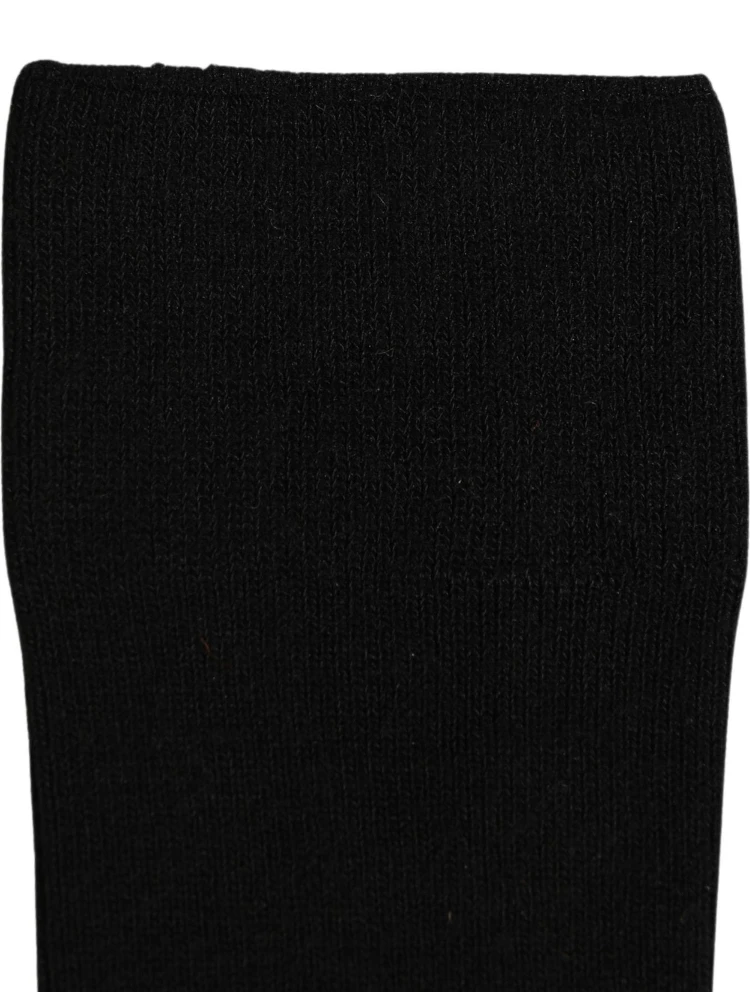 Men Black Viscose Logo Knee High Accessory Socks
