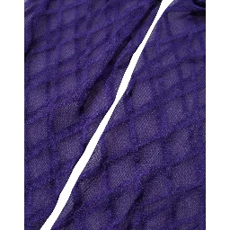 Purple Nylon Fishnet Pantyhose Stockings Socks