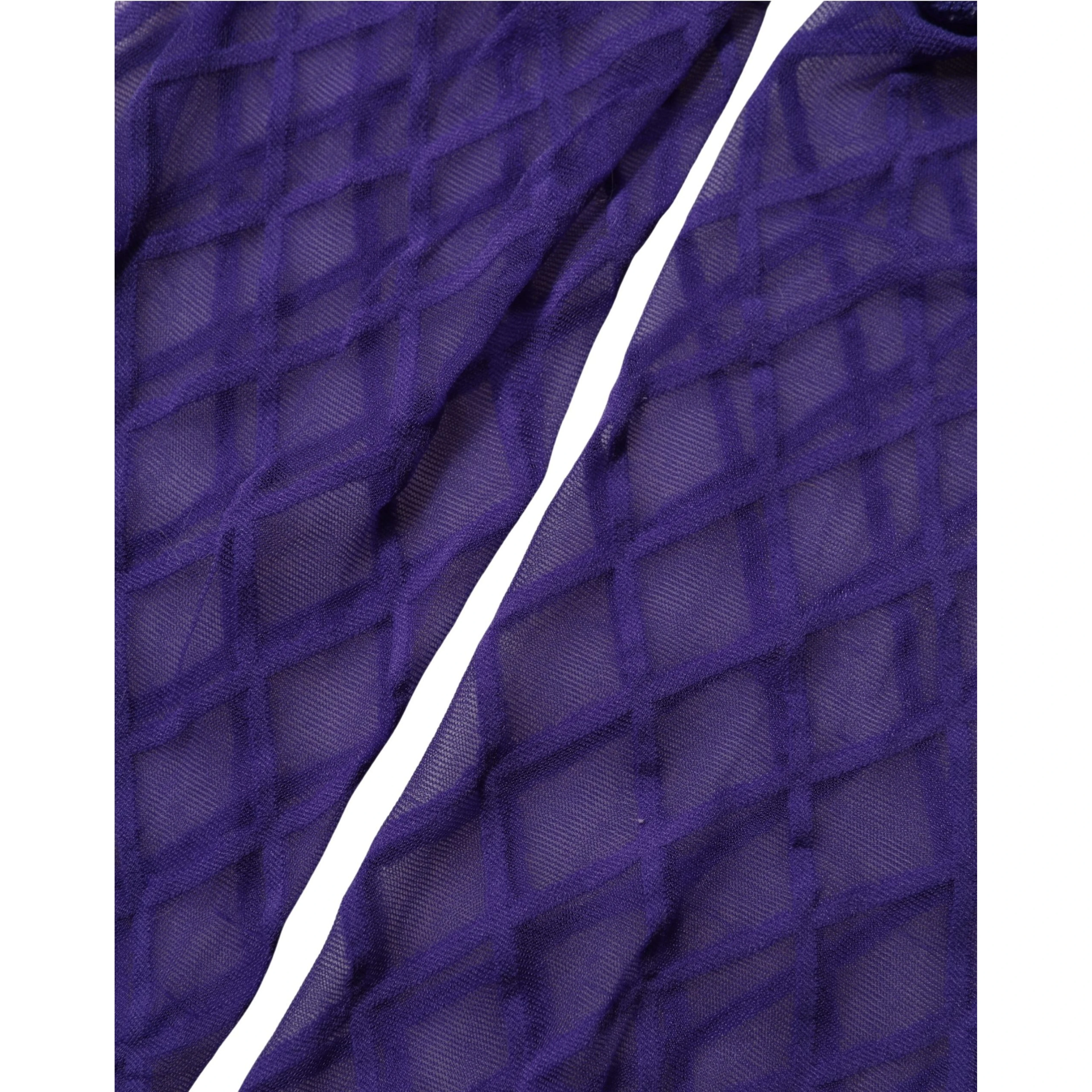 Purple Nylon Fishnet Pantyhose Stockings Socks