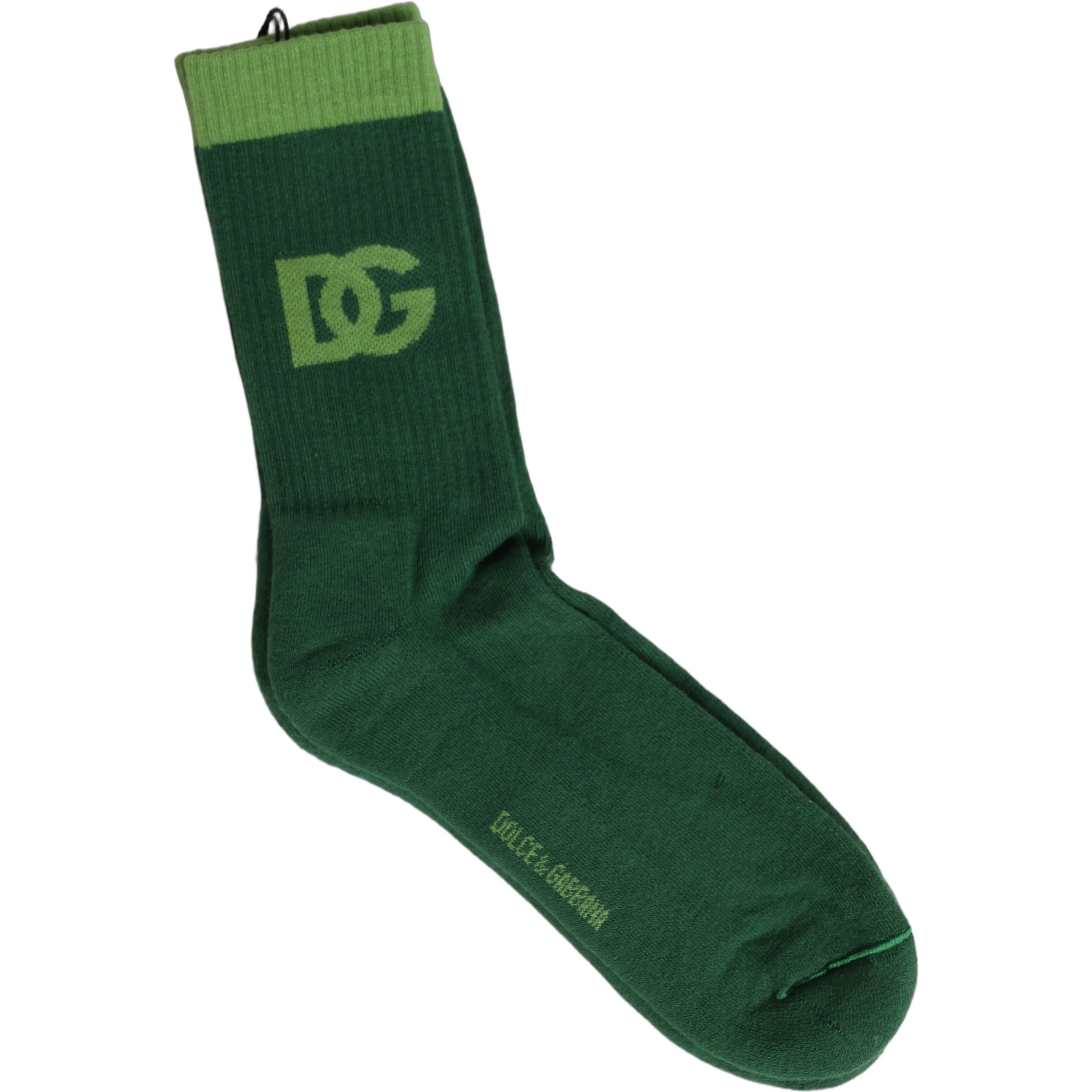 Green DG Logo Nylon Mid Calf Accessory Socks