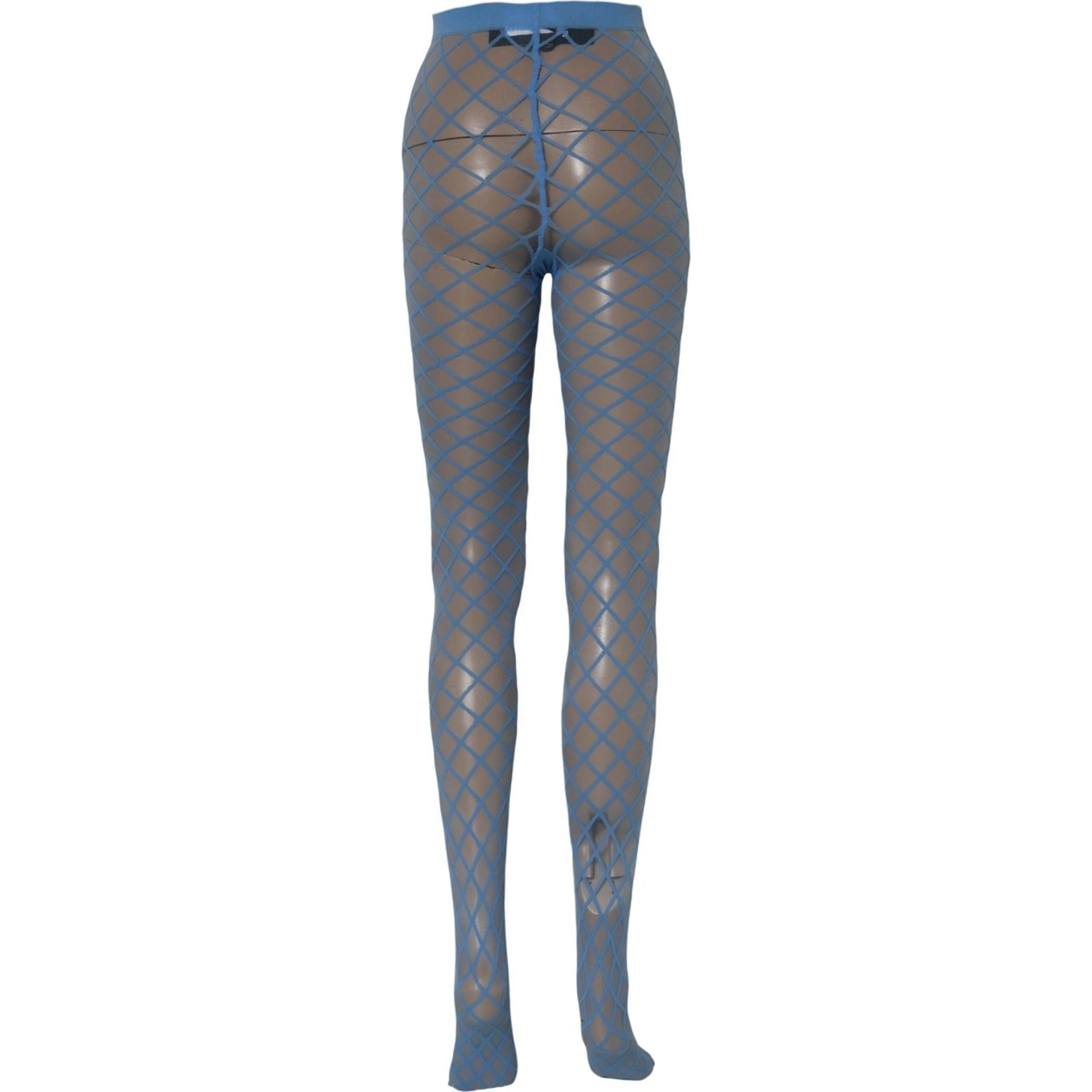 Light Blue Nylon Fishnet Pantyhose Stockings Socks