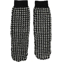 Black White Houndstooth Ankle Length Socks