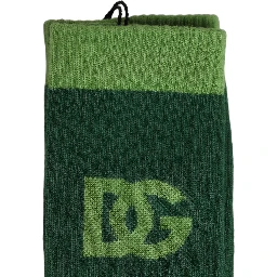 Green DG Logo Nylon Mid Calf Accessory Socks