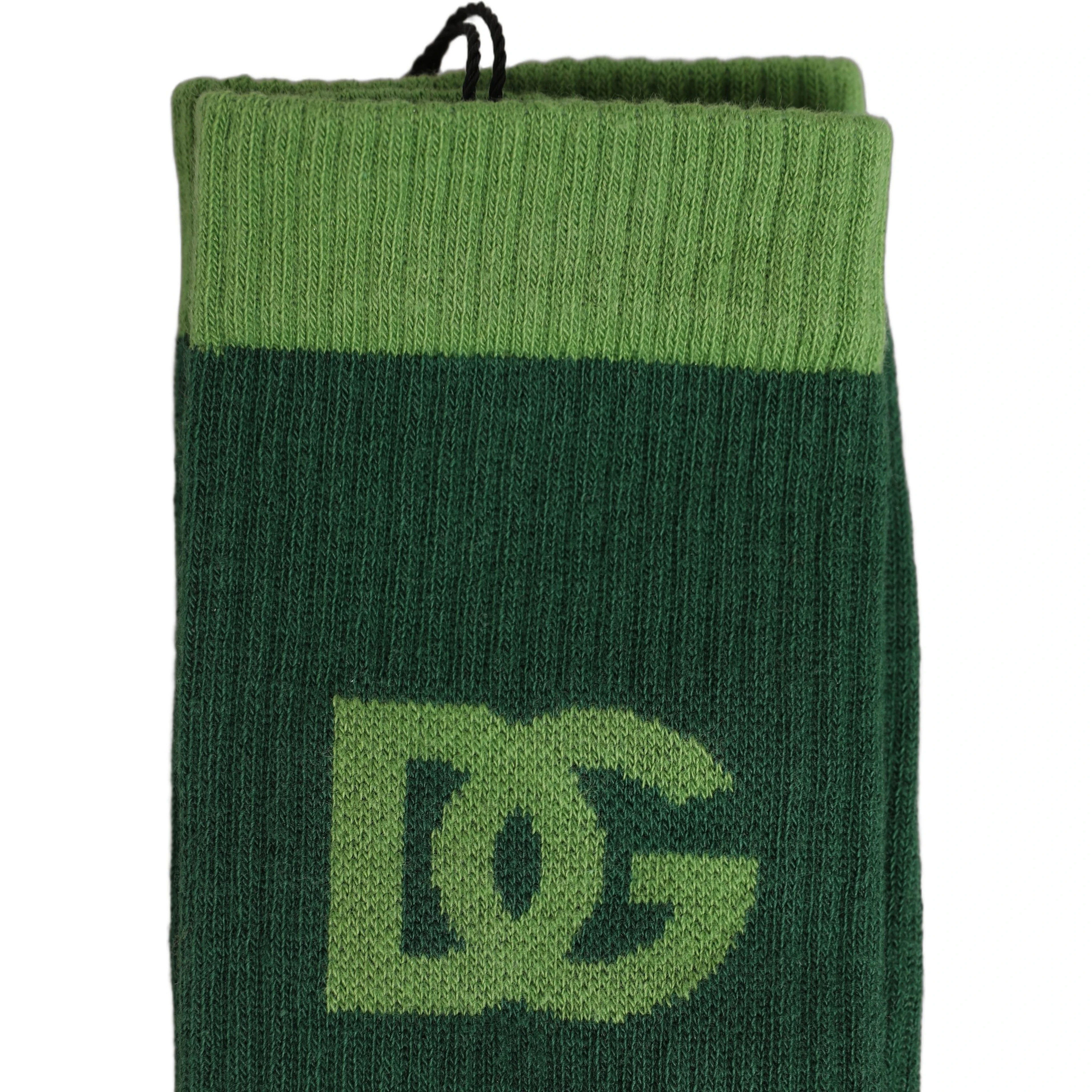 Green DG Logo Nylon Mid Calf Accessory Socks