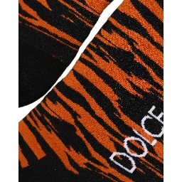 Orange Black Tiger Stripe Knee High Accessory Socks