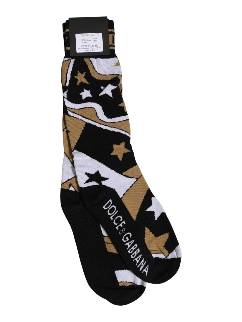 White Polka Dot Over The Calf Accessory Socks