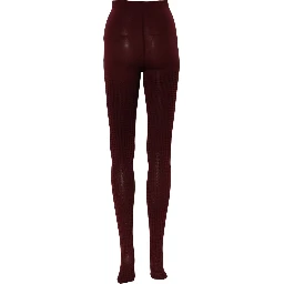 Burgundy Nylon Fishnet Pantyhose Stockings Socks