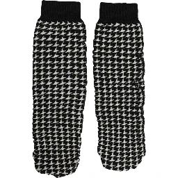 Black White Houndstooth Ankle Length Socks