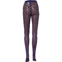 Purple Nylon Fishnet Pantyhose Stockings Socks