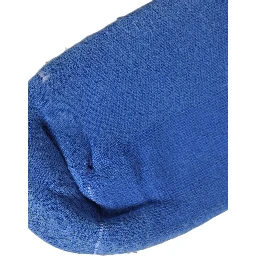 Blue Cotton Ribbed Mid Calf Women Accessory Socks