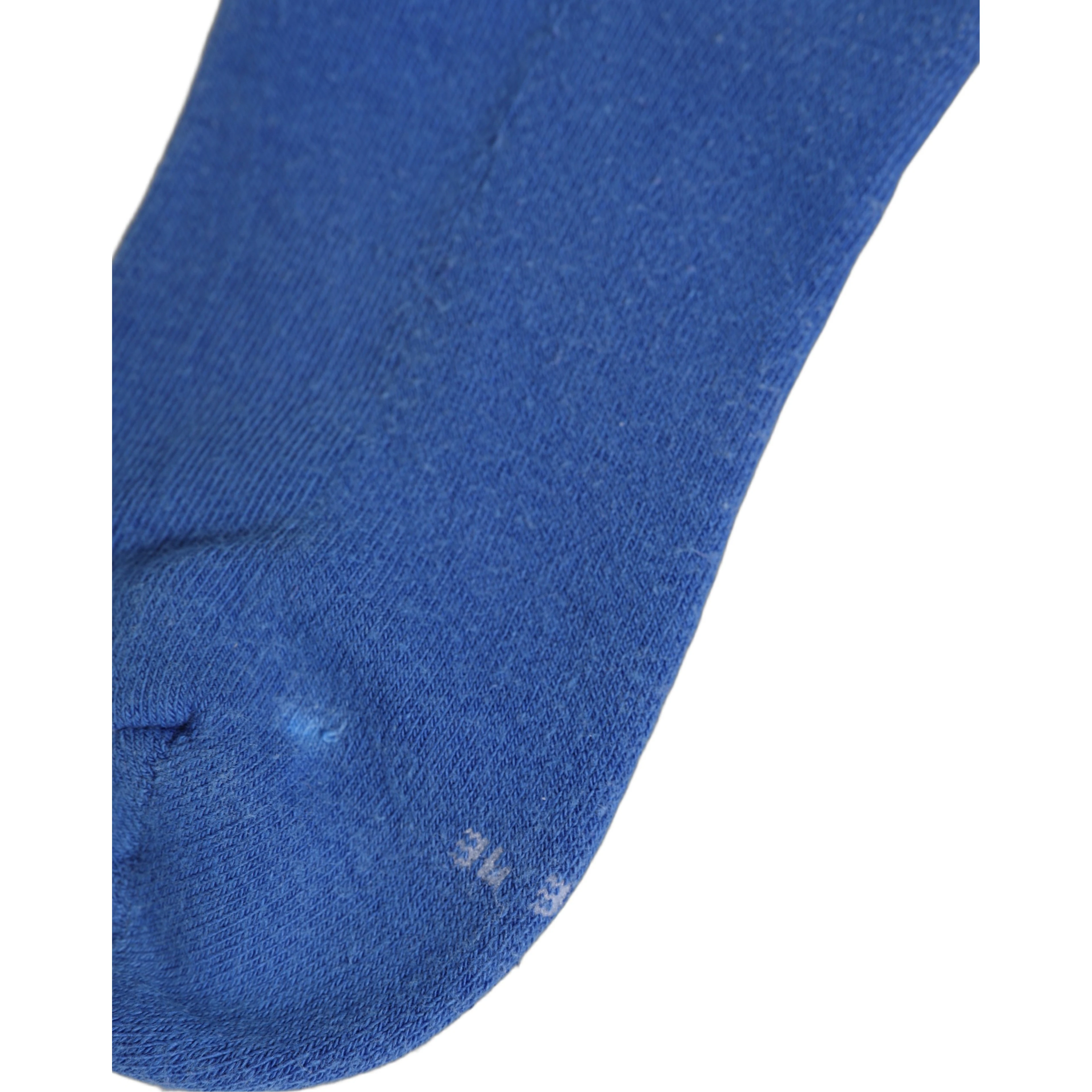 Blue Cotton Ribbed Mid Calf Women Accessory Socks