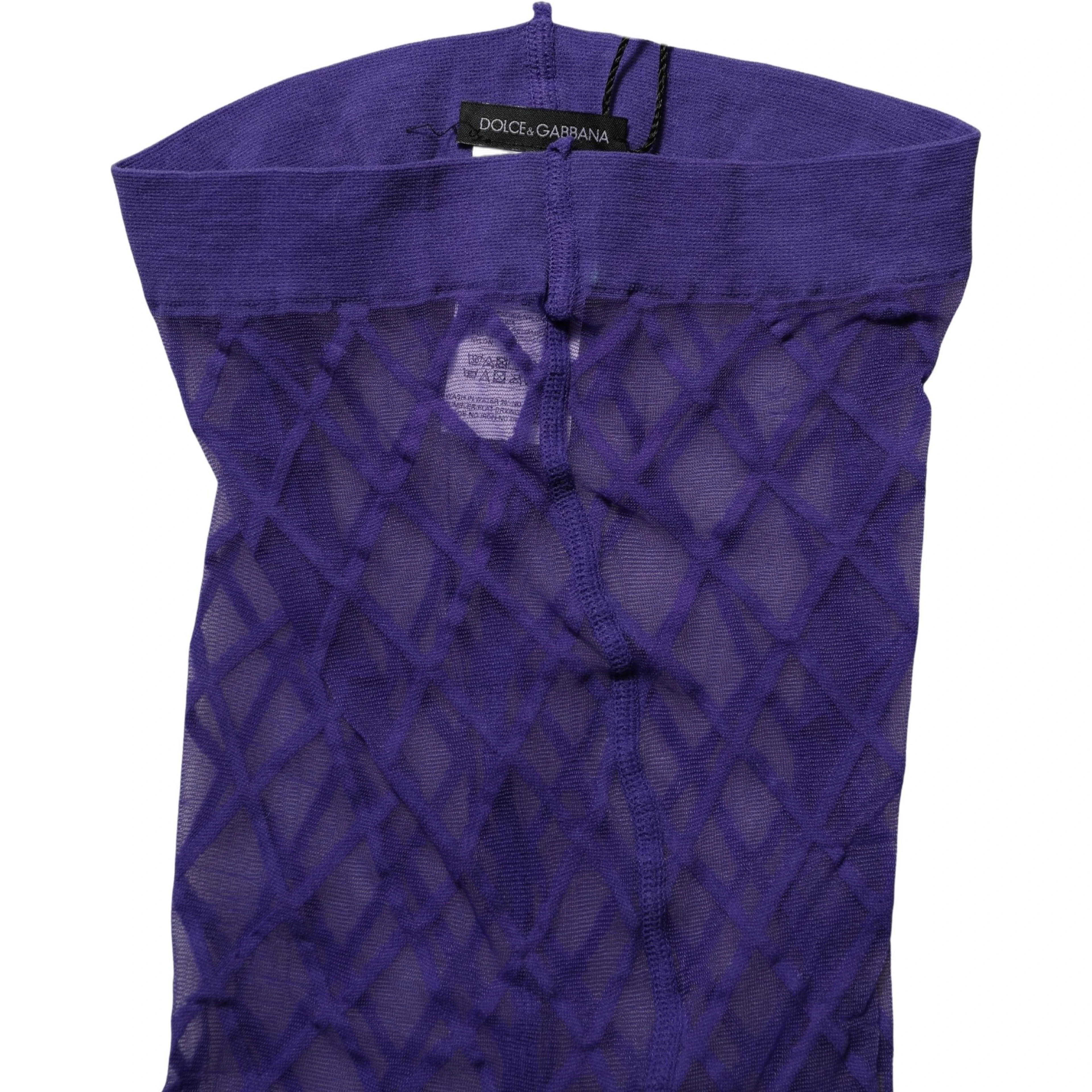 Purple Nylon Fishnet Pantyhose Stockings Socks