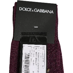 Burgundy Wool Crest Logo Knee High Accessory Socks
