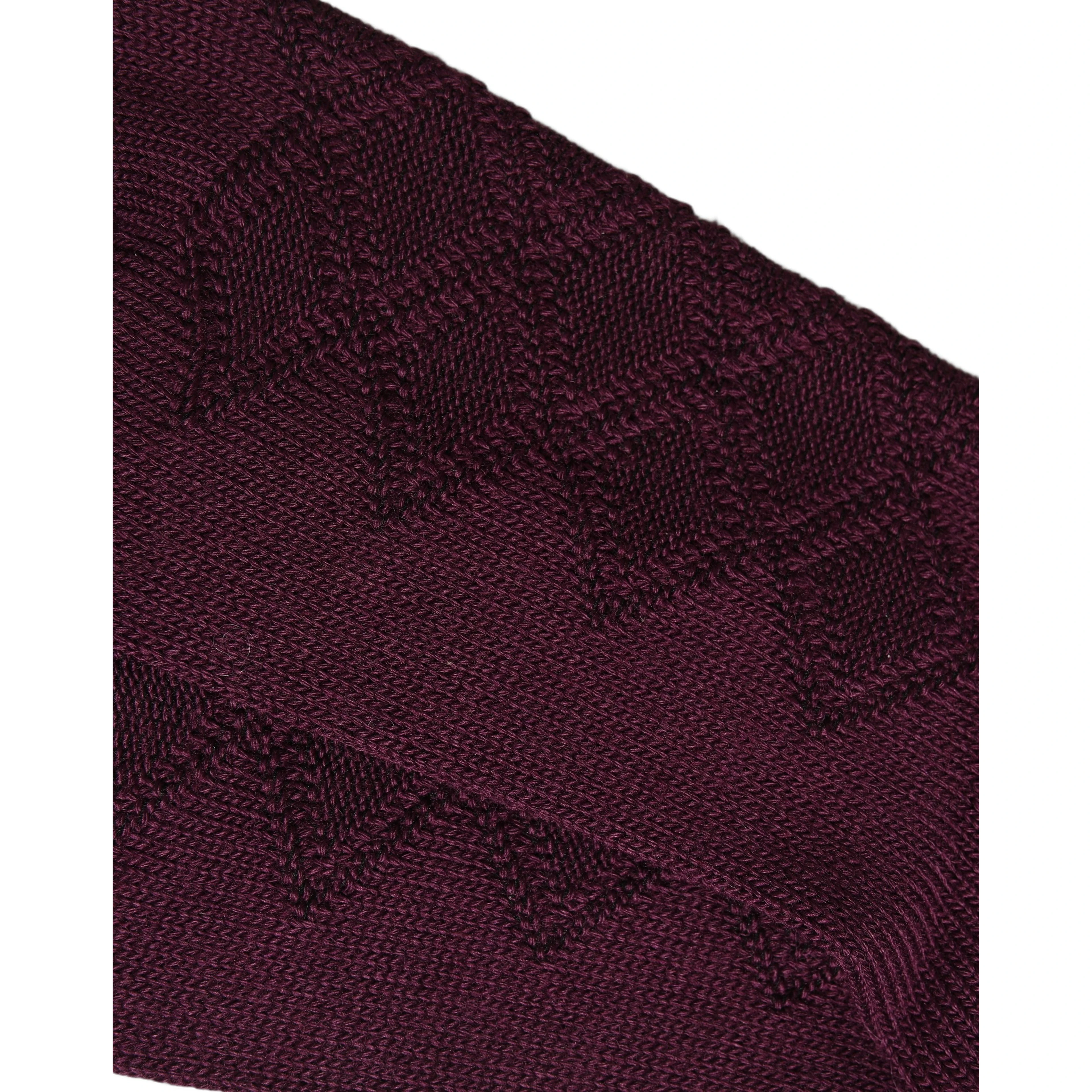 Burgundy Wool Crest Logo Knee High Accessory Socks