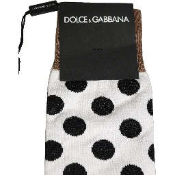 White Polka Dot Over The Calf Accessory Socks