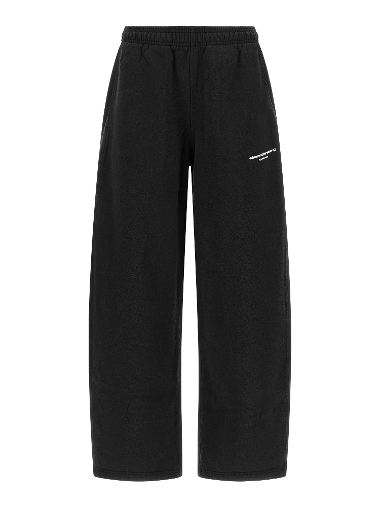 Black Cotton Athletic Pants