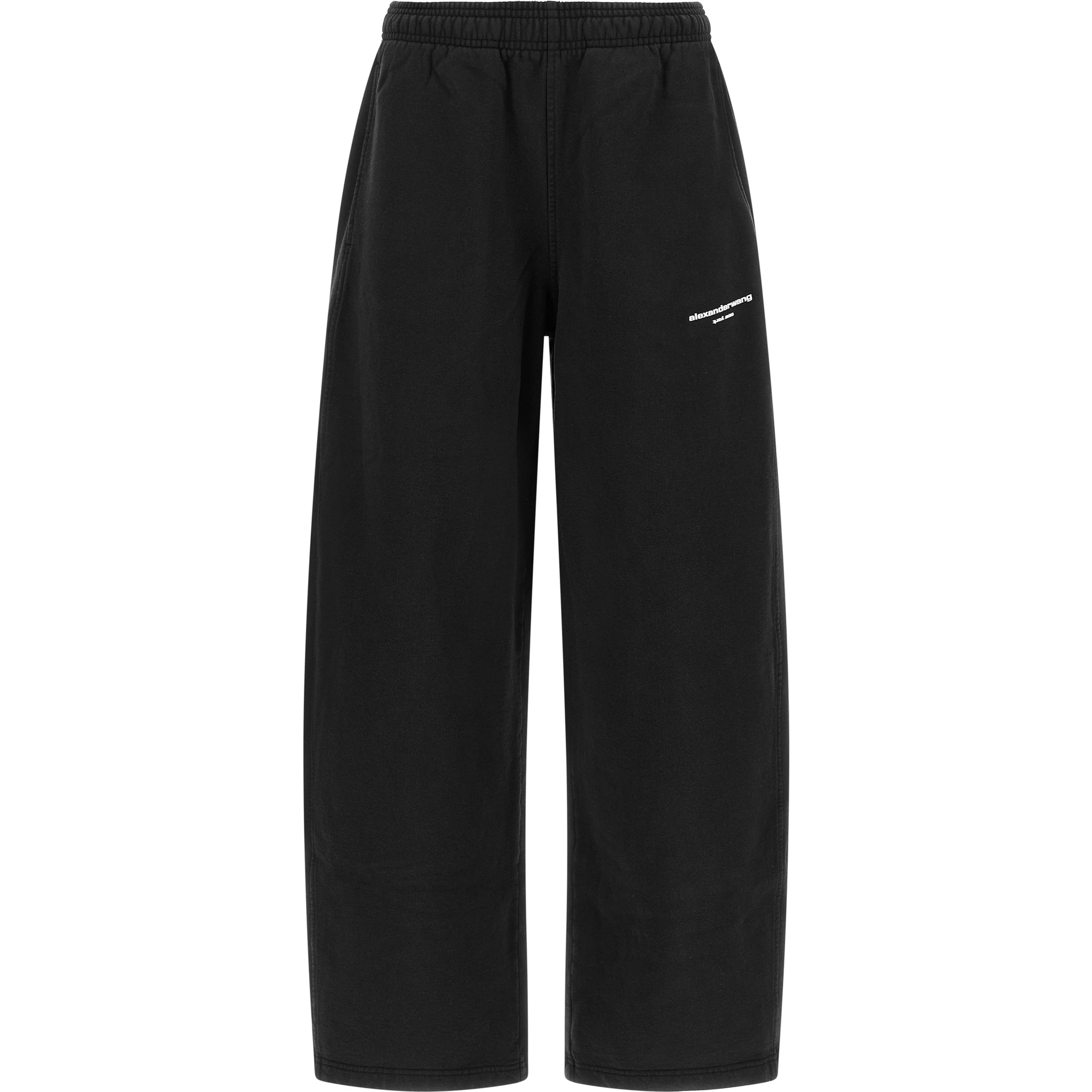 Black Cotton Athletic Pants