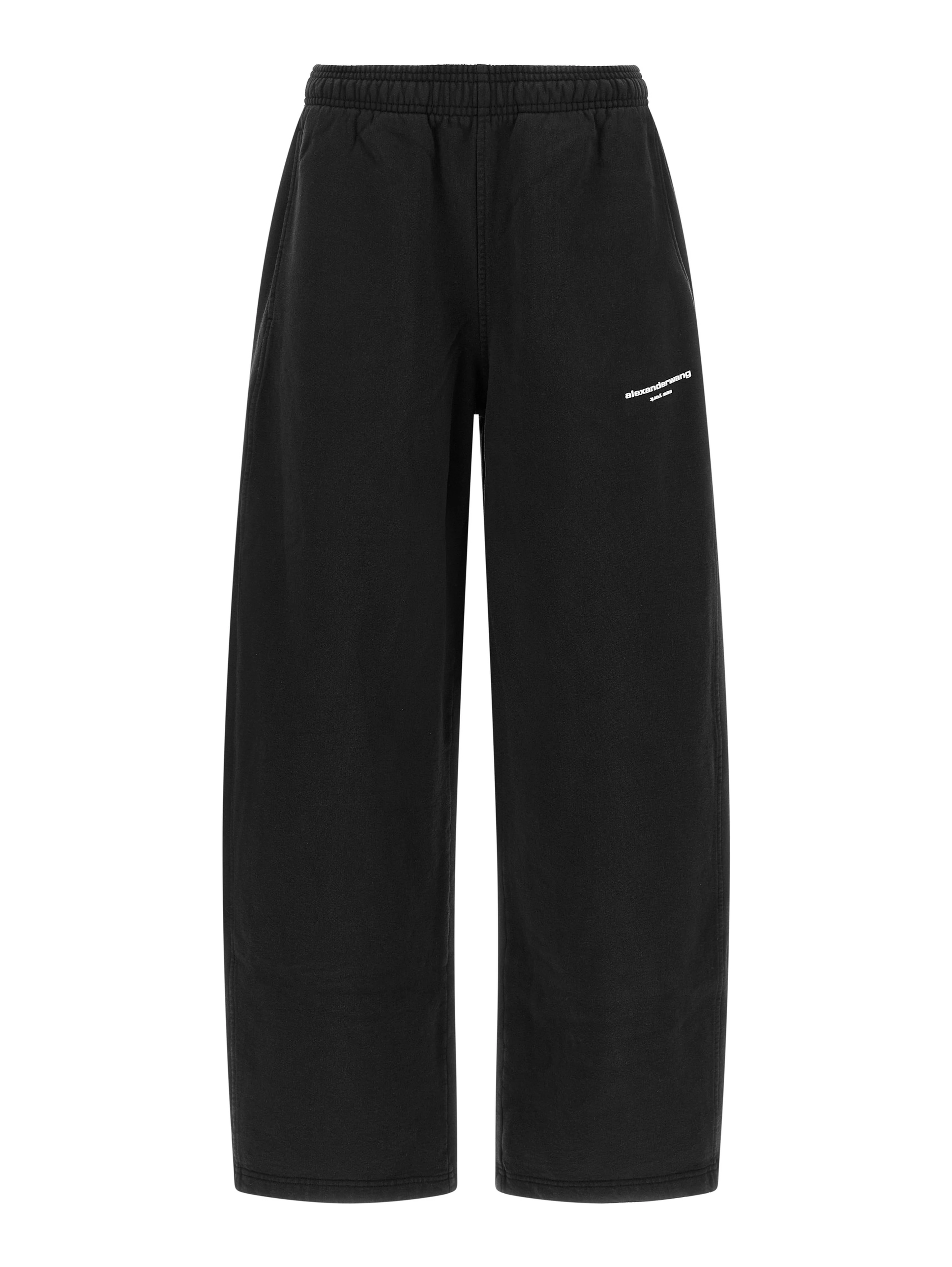 Black Cotton Athletic Pants