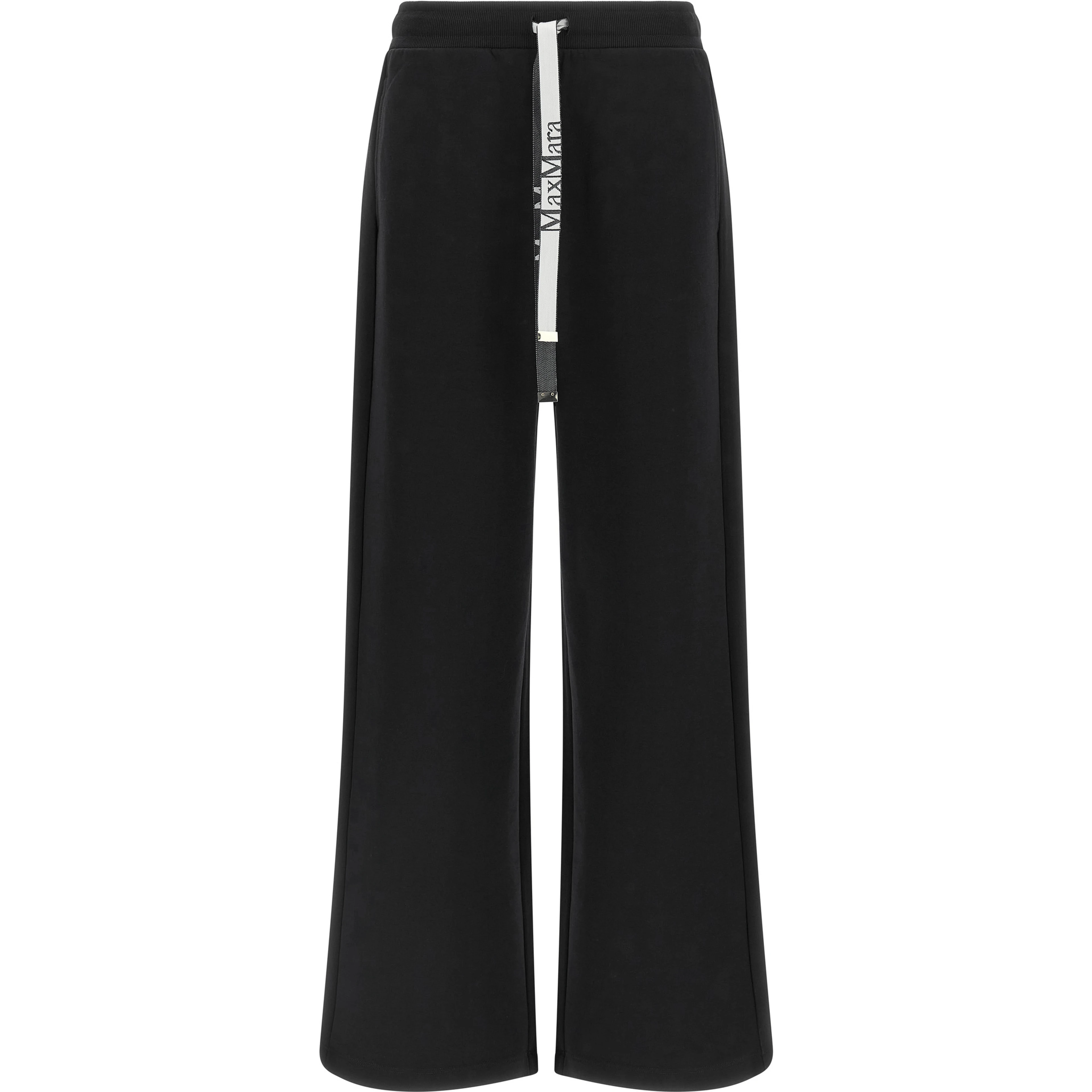 Black Cotton Casual Pants