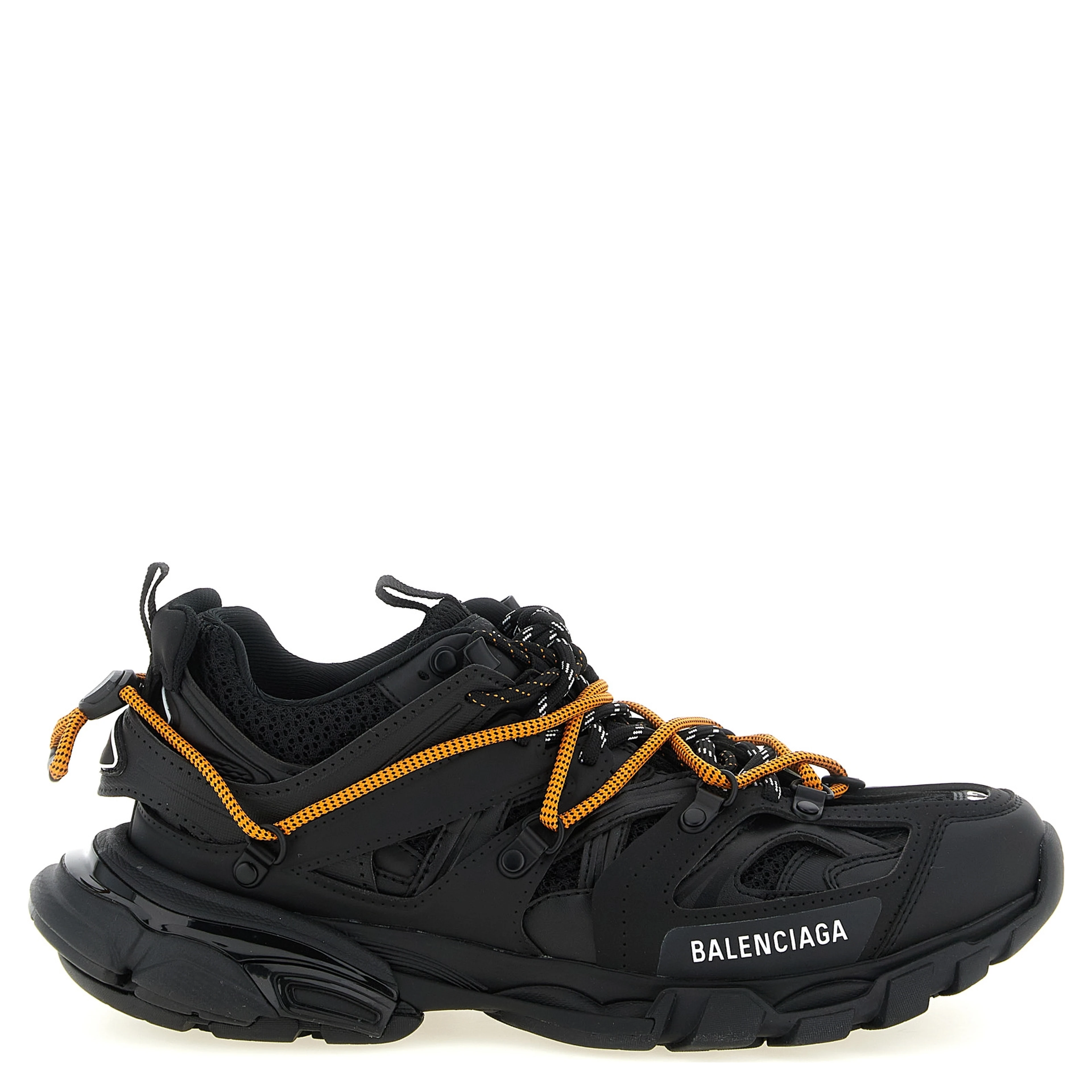Black Polyethylene Athletic Sneakers