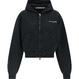 Black Cotton Sweatshirt