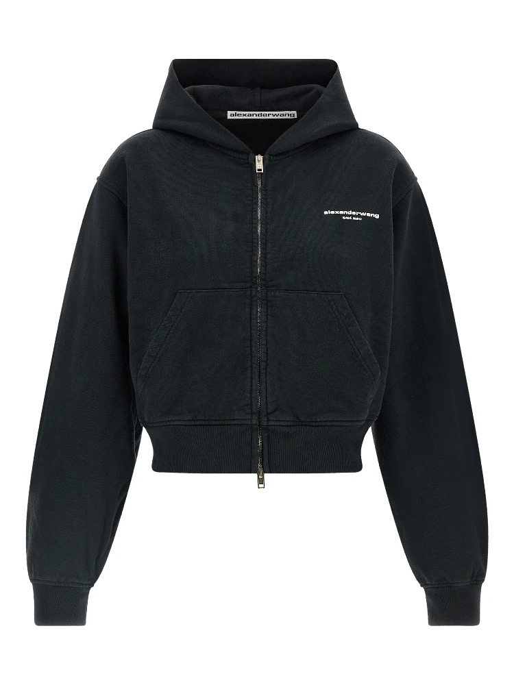 Black Cotton Sweatshirt