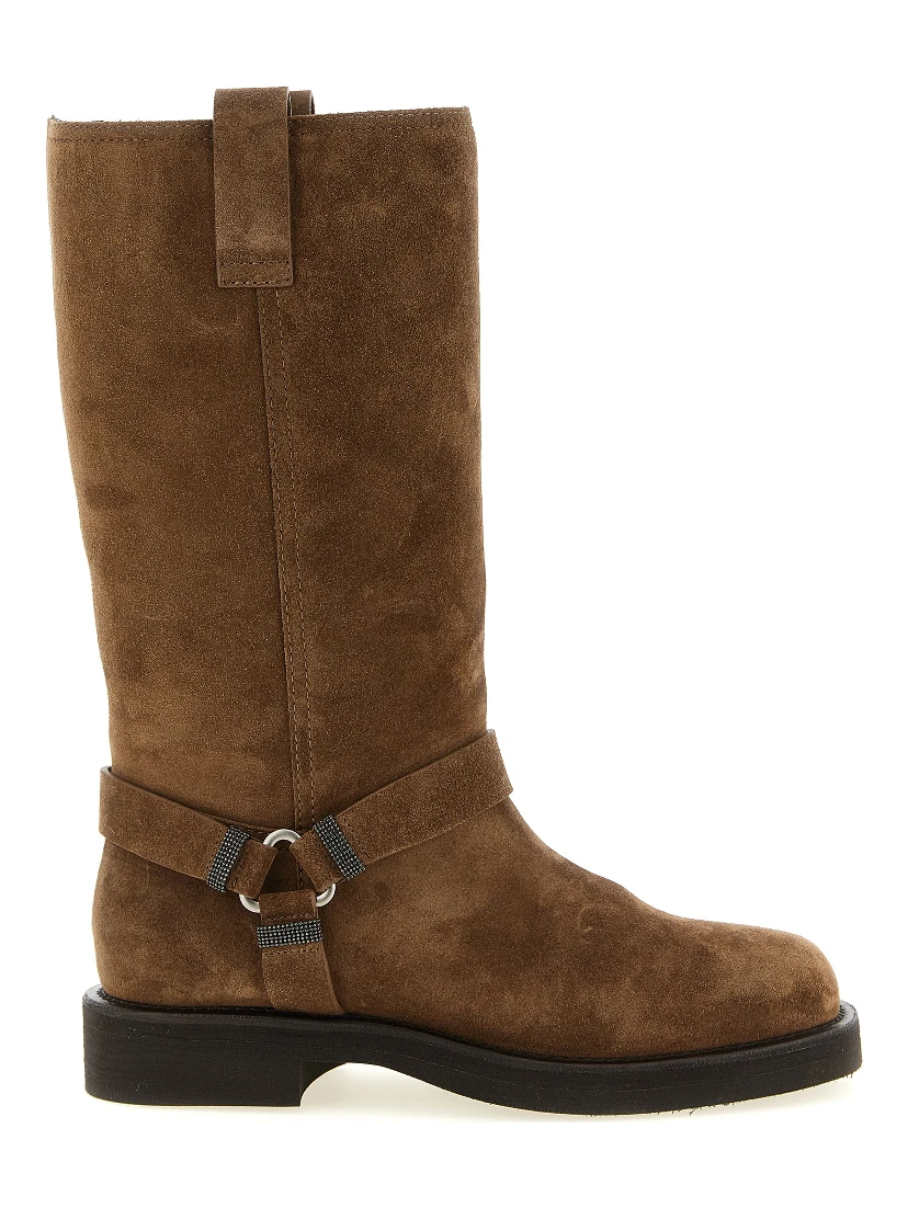 Brown Calfskin Over The Knee
