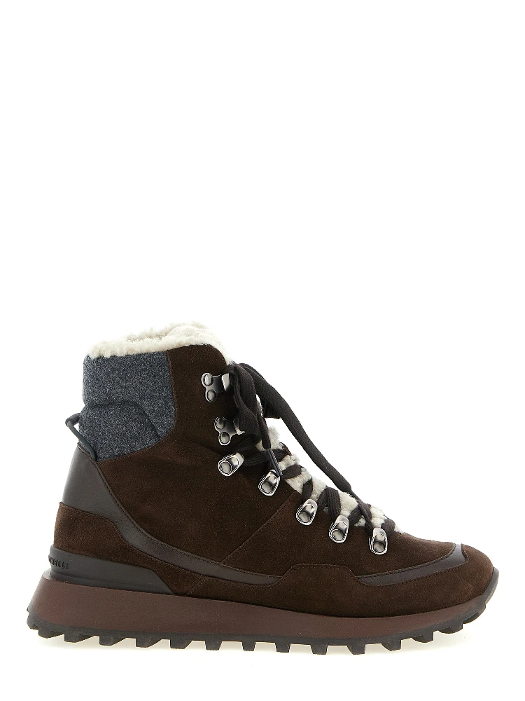 Brown Calfskin Ankle Boots