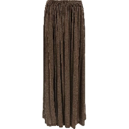 Brown Lyocell Mini Skirt