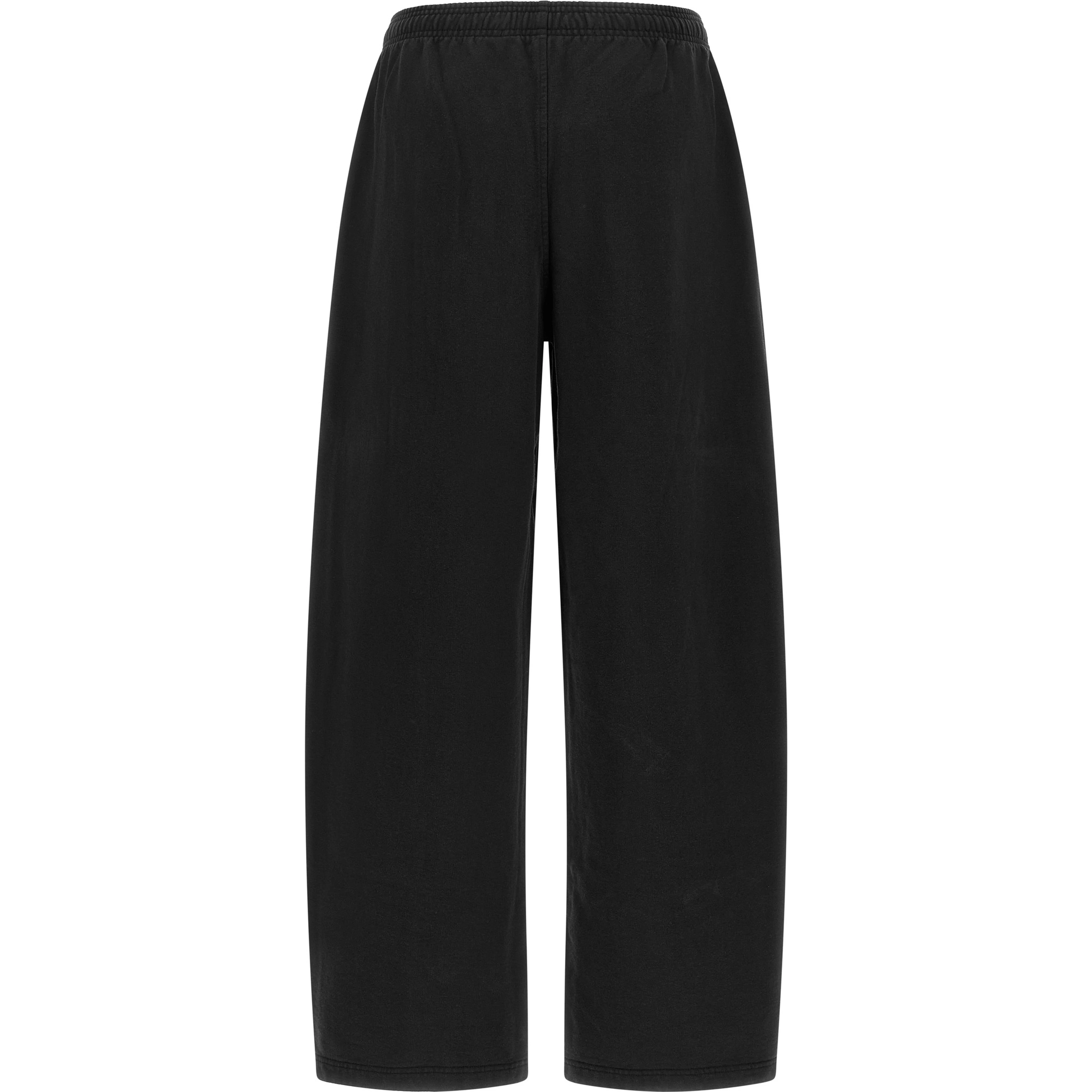 Black Cotton Athletic Pants