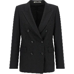 Black Polyester Blazer