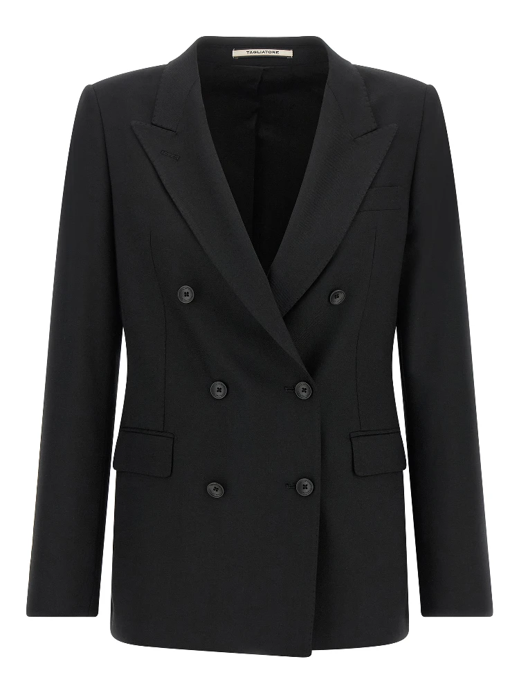 Black Polyester Blazer