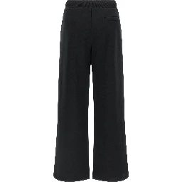 Black Cotton Casual Pants
