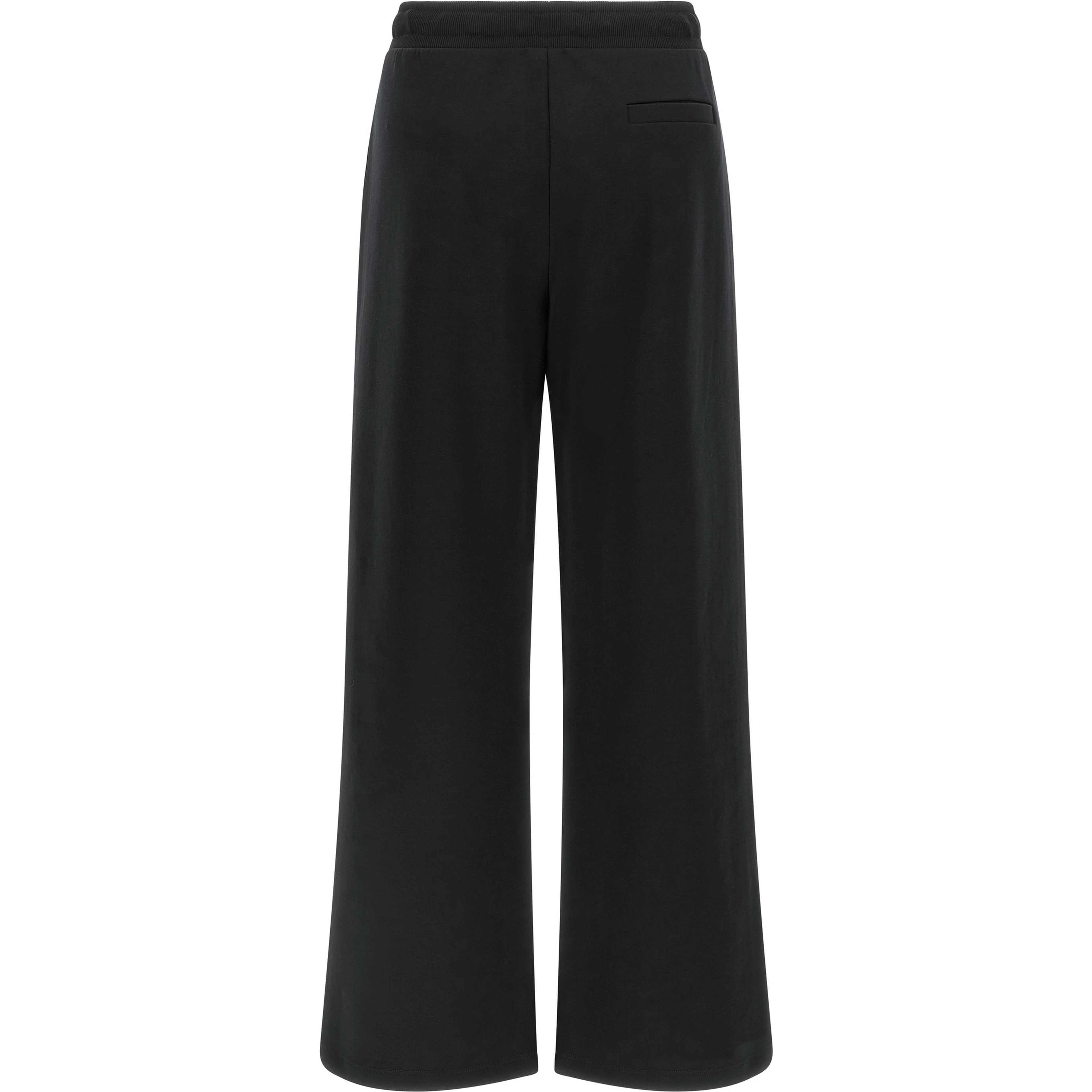 Black Cotton Casual Pants