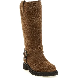 Brown Calfskin Over The Knee